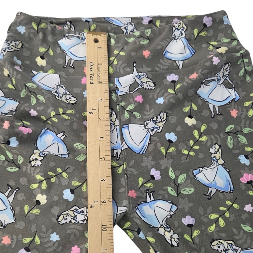 Lularoe Alice In Wonderland Disney Leggings Womens One Size Gray Blue - Picture 7 of 10